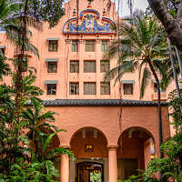 Buy canvas prints of Royal Hawaiian Hotel in Waikik by Jeff Whyte