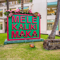Buy canvas prints of Mele Kalikimaka Sign by Jeff Whyte