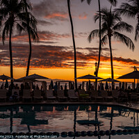 Buy canvas prints of Sunset from the Moan Surfrider, Waikiki by Jeff Whyte