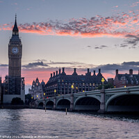 Buy canvas prints of Big Ben and Westminster Bridge by Jeff Whyte