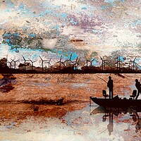 Buy canvas prints of Fishermen & Windmills by Robert Fennah