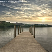 Buy canvas prints of Evening view over Derwent Water by Andrew Heath
