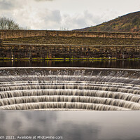 Buy canvas prints of Ladybower Dam Wall  by Andrew Heath