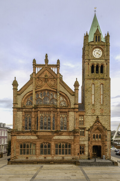 The Enchanting Guildhall of Londonderry Picture Board by KEN CARNWATH