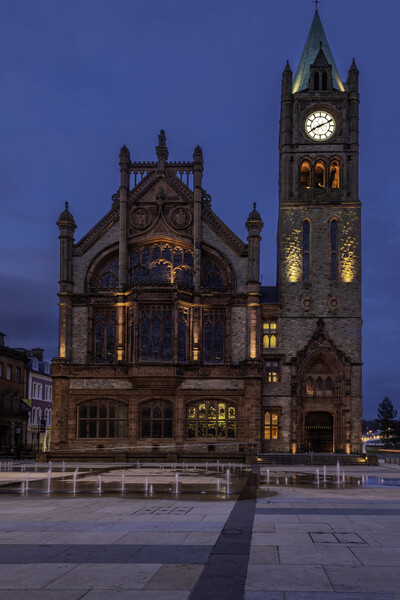 The Enchanting Guildhall of Londonderry Picture Board by KEN CARNWATH