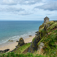 Buy canvas prints of "Cliffside Marvel: Mussenden Temple" by KEN CARNWATH