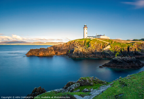 "Beacon of Tranquility: Fanad Lighthouse, Donegal" Picture Board by KEN CARNWATH