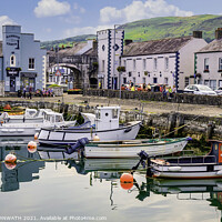 Buy canvas prints of Captivating Carnlough Harbour by KEN CARNWATH