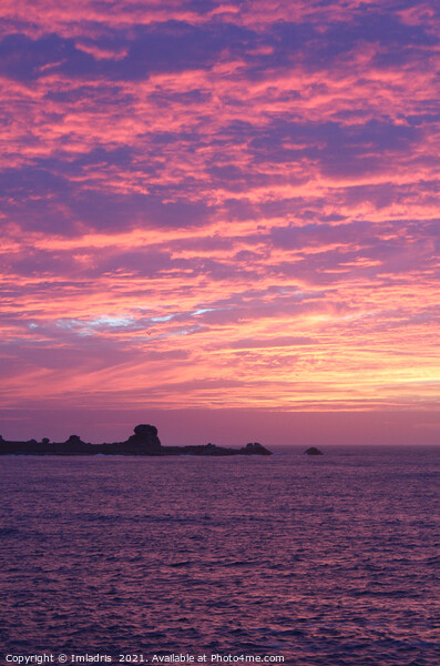 Beautiful Plouguerneau sunset, Brittany, France Picture Board by Imladris 