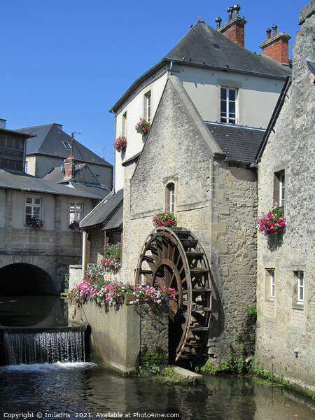 Picturesque Waterwheel, Bayeux, France Picture Board by Imladris 