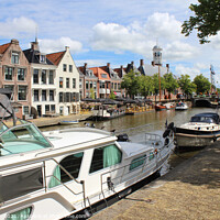 Buy canvas prints of Canalside View, Dokkum, the Netherlands by Imladris 
