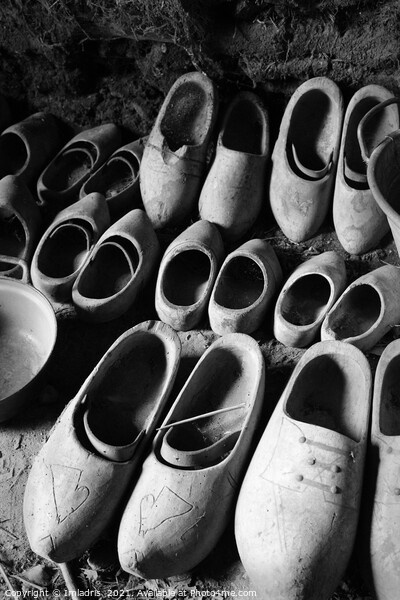 Old Dutch Wooden Clogs, Mono Picture Board by Imladris 