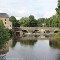 Buy canvas prints of River Sarthe, Fresnay-sur-Sarthe, France by Imladris 
