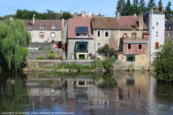 Fresnay-sur-Sarthe River reflections Picture Board by Imladris 