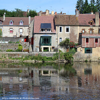 Buy canvas prints of Fresnay-sur-Sarthe River reflections by Imladris 