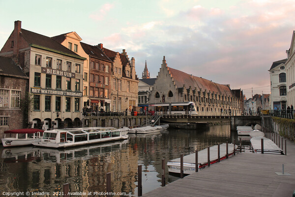 Historic Ghent City, Kraanlei View, Belgium Picture Board by Imladris 
