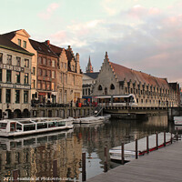 Buy canvas prints of Historic Ghent City, Kraanlei View, Belgium by Imladris 