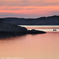 Buy canvas prints of Resö Sunset Rowing Boat, Sweden by Imladris 