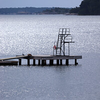 Buy canvas prints of Take a Dive in Trosa, Sweden by Imladris 