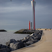 Buy canvas prints of Radar Tower, Ostend Habour, Belgium by Imladris 