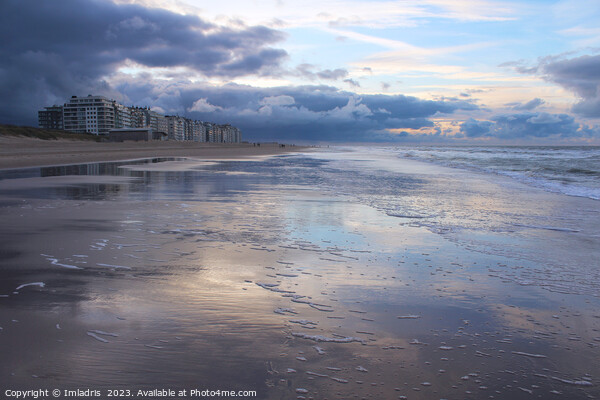 Soft Pastel Reflections Wenduine Beach, Belgium Picture Board by Imladris 