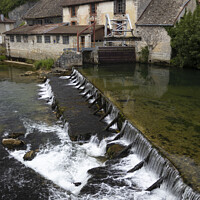 Buy canvas prints of Weir on the River Loue,  Lods, France by Imladris 