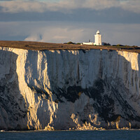 Buy canvas prints of Lighthouse on White Cliffs of Dover, England by Imladris 