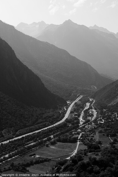 Maurienne Valley, Rhone-Alps, France. Monochrome Picture Board by Imladris 