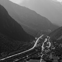 Buy canvas prints of Maurienne Valley, Rhone-Alps, France. Monochrome by Imladris 