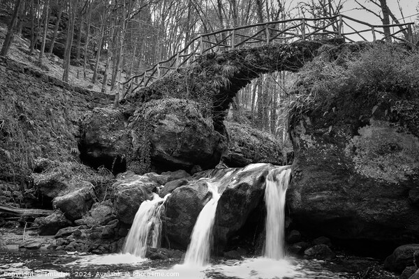 Schiessentumpel Waterfall Luxembourg Monochrome Picture Board by Imladris 