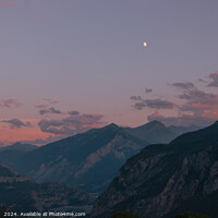 Buy canvas prints of Moonrise over the Maurienne Valley, France by Imladris 