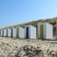 Buy canvas prints of White Beach Huts, Cadzandbad, Holland by Imladris 