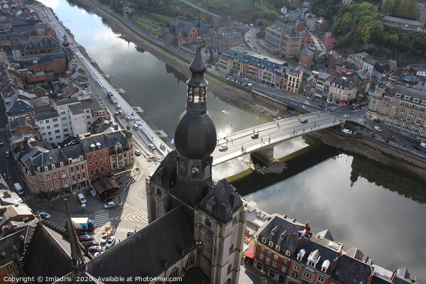 Aerial view of Dinant, Belgium Picture Board by Imladris 