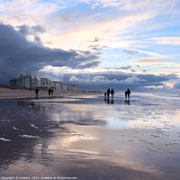 Buy canvas prints of Evening Sky Wenduine Beach, Belgium by Imladris 