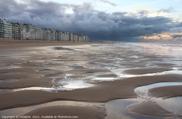 Surreal Winters Beach View, Belgian Coast Picture Board by Imladris 