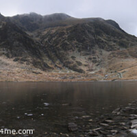 Buy canvas prints of Frozen Lake, Cwm Idwal, Snowdonia, Wales by Imladris 