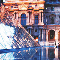 Buy canvas prints of Romantic evening in Paris at the Louvre by Imladris 