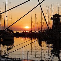 Buy canvas prints of Sunset Bagenkop Harbour, Langeland, Denmark by Imladris 