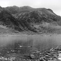 Buy canvas prints of Cwm Idwal Walk Winter, Snowdonia, Wales, Mono by Imladris 