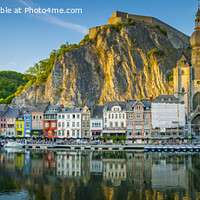 Buy canvas prints of Panorama view on the city of Dinant in Wallonia, Belgium by Kristof Bellens