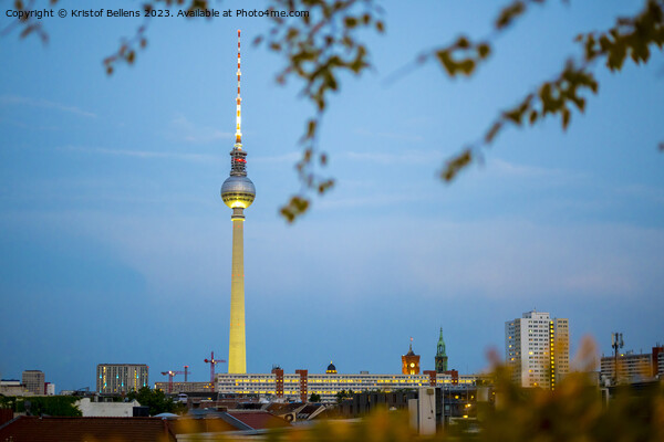 Berlin skyline during evening with Fernsehturm Berlin TV tower. Picture Board by Kristof Bellens