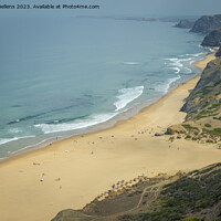 Buy canvas prints of View on Cordoama Beach near Vila Do Bispo in Algarve by Kristof Bellens