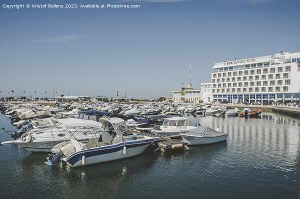 Faro harbor or marina view with EVA Senses hotel. Picture Board by Kristof Bellens