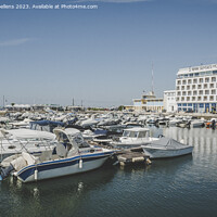 Buy canvas prints of Faro harbor or marina view with EVA Senses hotel. by Kristof Bellens