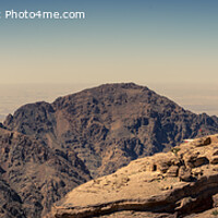 Buy canvas prints of Panorama landscape image of Petra, Jordan at the top of Ad Deir. by Kristof Bellens
