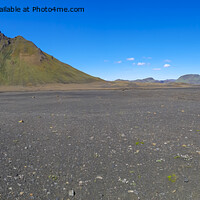 Buy canvas prints of Black volcanic landscape in Katla nature reserve on Laugavegur hiking trail in Iceland. Panorama. by Kristof Bellens