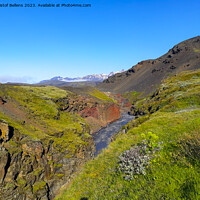 Buy canvas prints of Dramatic Iceland landscape with Markarfljot canyon and river in the vincinity of Emstrur Botnar. by Kristof Bellens