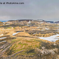 Buy canvas prints of Panorama of the landscape in Iceland on the Laugavegur trekking route and hiking trail by Kristof Bellens