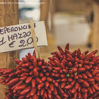 Buy canvas prints of Bunch of peppers for sale in Italy by Kristof Bellens