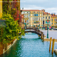 Buy canvas prints of Travel and tourism in Venice: colorful canal houses by Kristof Bellens
